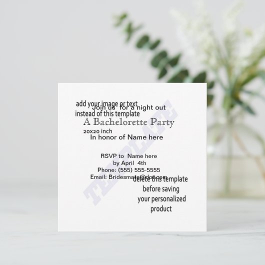Modèles DES INVITATIONS DU PARTI BACHELORETTE (Debout devant)
