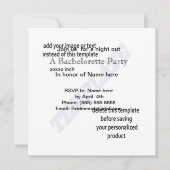 Modèles DES INVITATIONS DU PARTI BACHELORETTE (Devant)