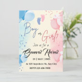 Modèles d'invitations pour une fête de révélation  (Debout devant)