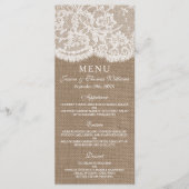 Modèles du menu Burlap & Lace Collection (Devant)