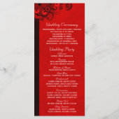 Modèles du programme de mariage floral blanc et ro (Dos)