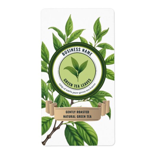 Modèles Étiquette de thé vert (Devant)