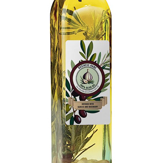 Modèles Étiquettes À L'Ail Et À L'Huile De Romarin