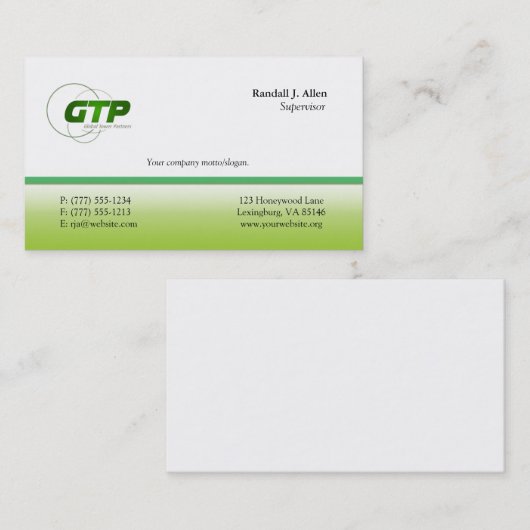 Modèles faciles à utiliser de carte de visite ! (Devant / Derrière)