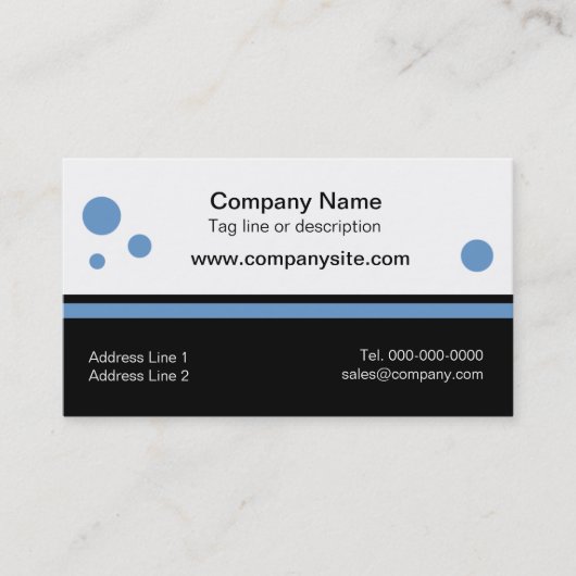 Modèles inférieurs noirs de carte de visite (Devant)