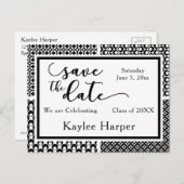 Modèles noir et blanc pour faire-part de remise de (Devant / Derrière)