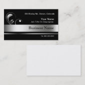 Modèles noirs et argentés de carte de visite (Devant / Derrière)