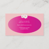 Modèles roses de carte de visite de spa (Dos)