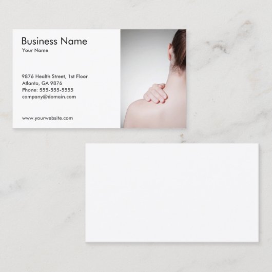 Modelformulier voor een zakelijke achterbankkaart visitekaartje (Voorkant / Achterkant)