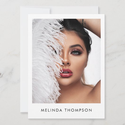 Modeling Comp Card 5 Foto QR Code (Voorkant)