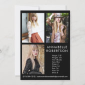 Modélisation de mode moderne 4 modèle photo Carte  (Dos)