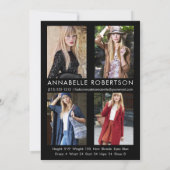 Modélisation de mode moderne 5 modèle photo Carte  (Dos)