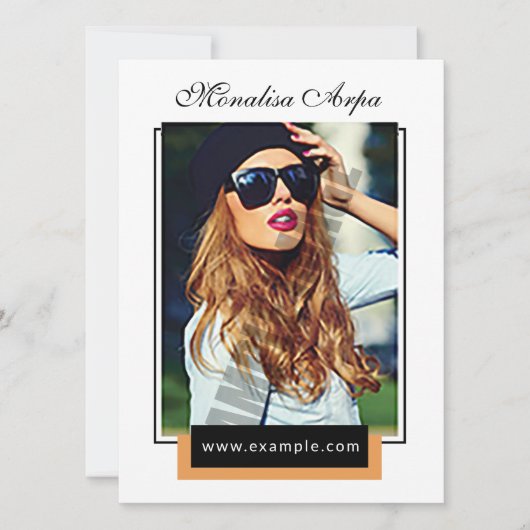 Modelleer Comp Card (Voorkant)