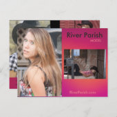 Modellen Actors Headshot Zed/Comp-kaart Briefkaart (Voorkant / Achterkant)