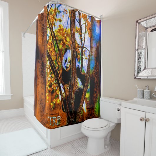 Modellen beer: Panda Life 01-02 Douchegordijn (In situ)