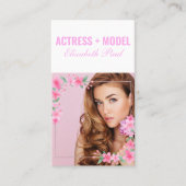 Modellen en Acteurs Headshot Foto Faux Pink Lijst Visitekaartje (Voorkant)