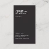 Modellen en acteurs Modern Headshot II Visitekaartje (Achterkant)