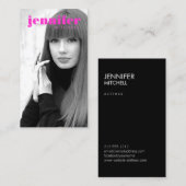 Modellen en acteurs Modern Headshot IV Visitekaartje (Voorkant / Achterkant)