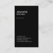 Modellen en acteurs Modern Headshot IV Visitekaartje (Achterkant)