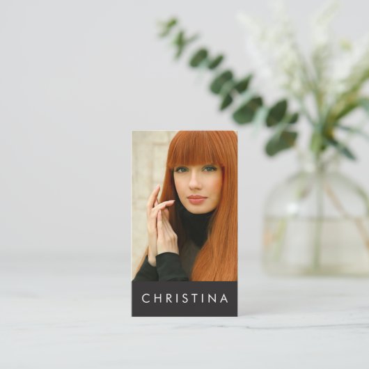 Modellen en Actoren Modern Headshot Visitekaartje (Staand voorkant)