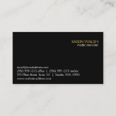 Modellen (goud) visitekaartje (Achterkant)