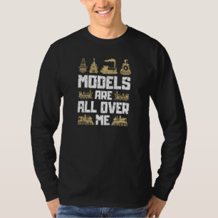 Modellen zijn overal op mijn trein t-shirt