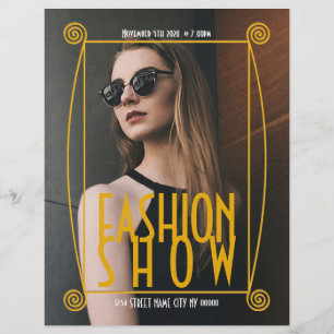 Modellenkleding voor modeshow flyer