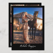 Modelleren Actief Comp Kaart 5 Foto Script Black (Voorkant / Achterkant)