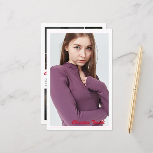 Modellering Comp Kaart Sjabloon (Voorkant / Achterkant in situ)