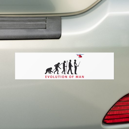 modelling helicopter remote control evolution bumpersticker (Op auto)