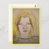 modelmeisje briefkaart (Voorkant / Achterkant)