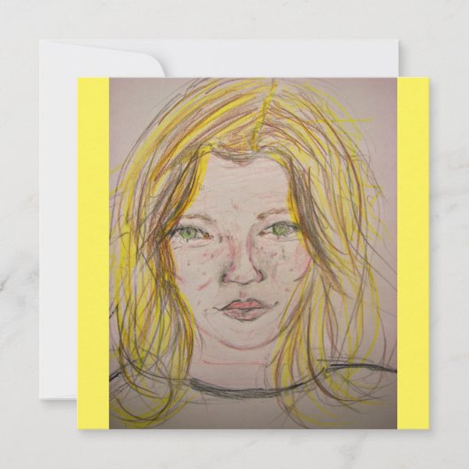 modelmeisje kaart (Voorkant)