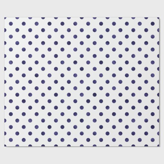 Modelmonogram chroomblauwe en witte poka dots cadeaupapier (Vlak)