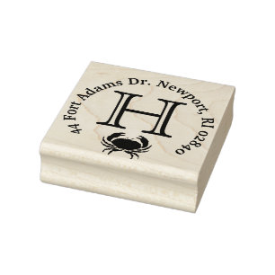 Modelmonogram krabpictogram 	rubberstempel