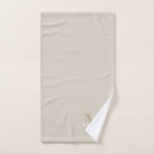 Modeln Beige Persoonlijke Familienaam Monogram Bad Handdoek (Handdoek)