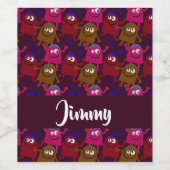 Modelpatroon van aangepaste modelmonsters wijn etiket (Enkel label)