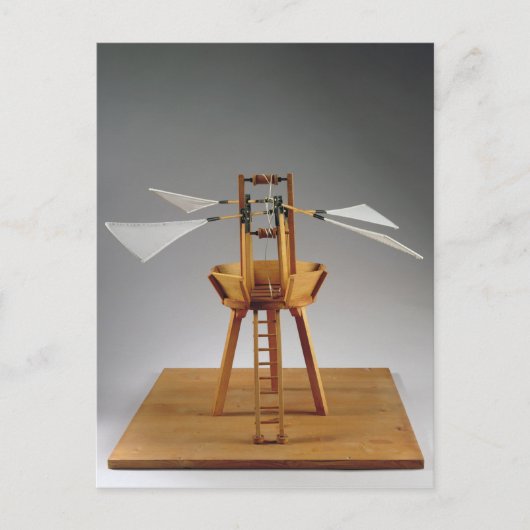 Modelreconstructie van het ontwerp van de da Vinci Briefkaart (Voorkant)