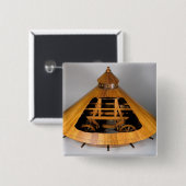 Modelreconstructie van het ontwerp van de da Vinci Vierkante Button 5,1 Cm (Voorkant /achterkant)