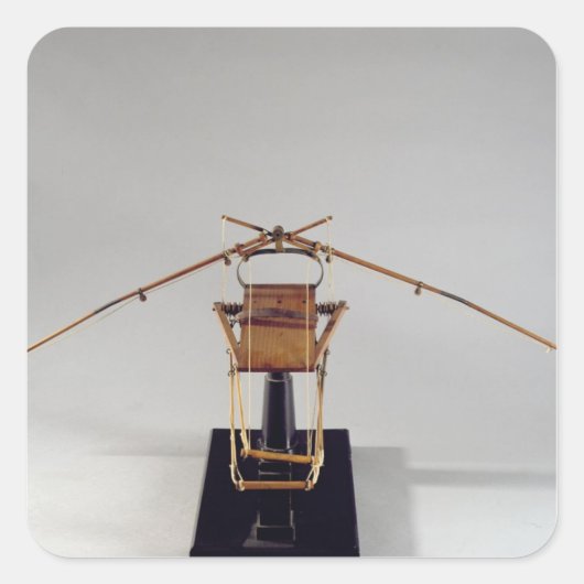 Modelreconstructie van het ontwerp van de da Vinci Vierkante Sticker (Voorkant)