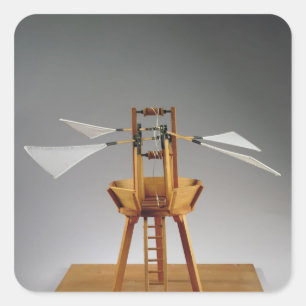 Modelreconstructie van het ontwerp van de da Vinci Vierkante Sticker