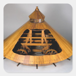 Modelreconstructie van het ontwerp van de da Vinci Vierkante Sticker