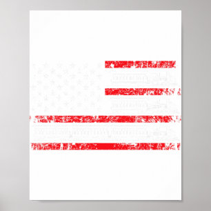 Modeltrein Patriottische Usa Vlag Locomotief Model Poster