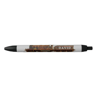 Modeltrein stoomlocomotief zwarte inktpen inkt pen