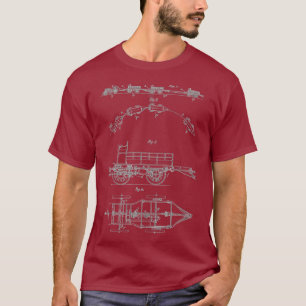 Modeltrein voor stuurmachinemotor t-shirt