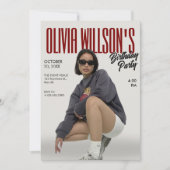 Modemagazine foto verjaardag kaart (Voorkant)