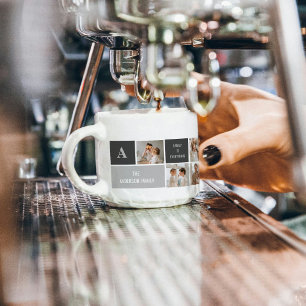 Moden 3Collage Foto & Gray Best Family Gift Espresso Kop