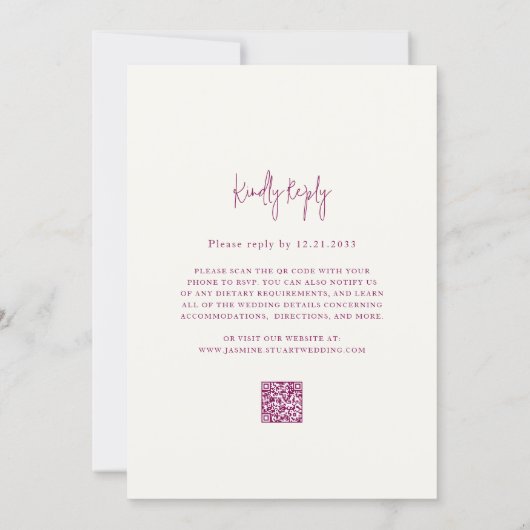 Moden all in one Wedding Invitation QR code (Dos)