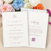 Moden all in one Wedding Invitation QR code