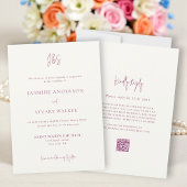 Moden all in one Wedding Invitation QR code