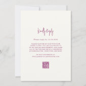 Moden all in one Wedding Invitation QR code Kaart (Achterkant)
